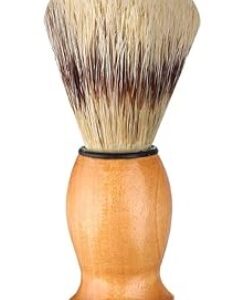 Wood base shave brush